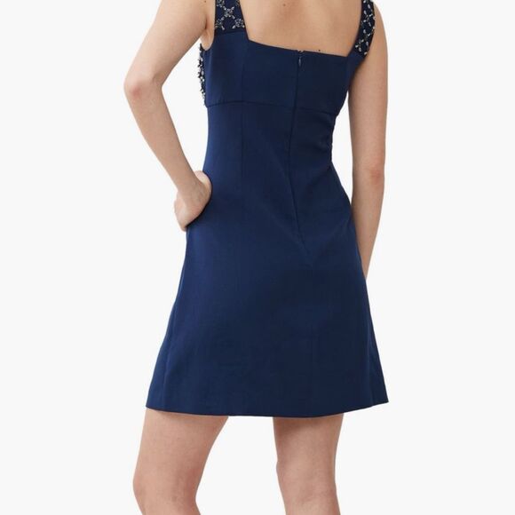 french connection blue beaded dress Kendra White Strapless Mini Dress - US 12 main image 1